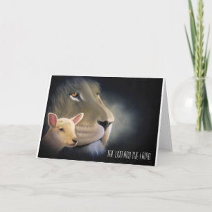 Cartão greeting card: The Lion and the Lamb