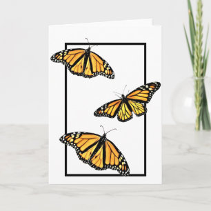 Cartão Greeting Card Three Monarchs