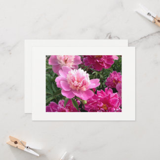 Cartão Greeting card with beautiful peonies