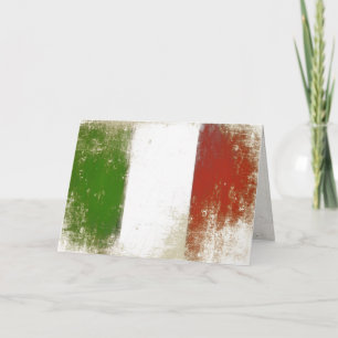 Cartão Greeting Card with Dirty Vintage Flag from Italy