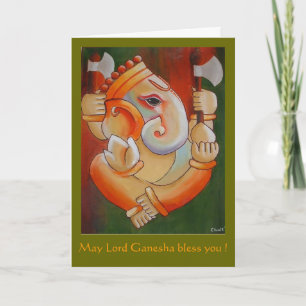 Cartão Greeting card with Lord Ganesha