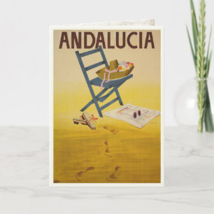 Cartão Greeting Card with Vintage print from Spain