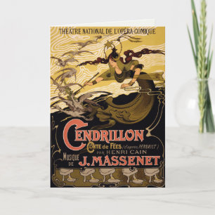 Cartão Greeting Card With Vintage Theatre Poster