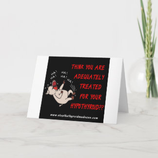 CARTÃO GREETING - Pare a Loucura da Tiroide