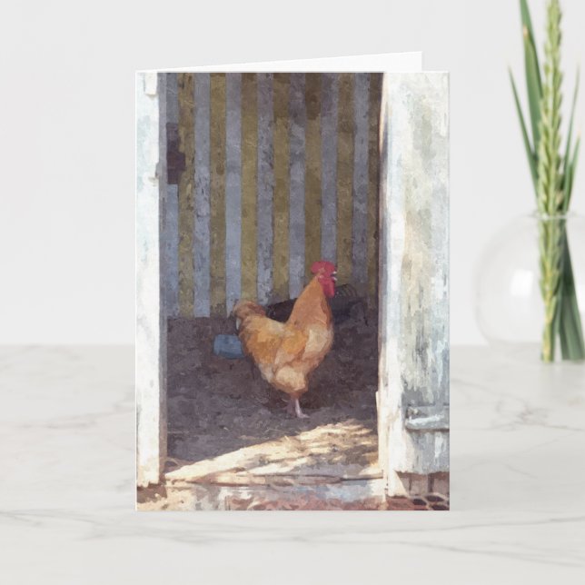 CARTÃO GREETING: Rooster_ Card (Frente)