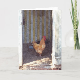 CARTÃO GREETING: Rooster_ Card