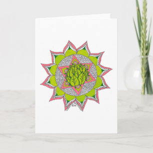 Cartão greetings card featuring the heart chakra