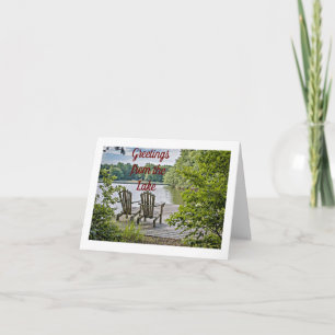 CARTÃO **GREETINGS LAGO** PARA NATAL E ANO NOVO