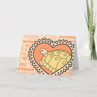 Cartão grego de ouro Tortoise (laranja cardíaca)