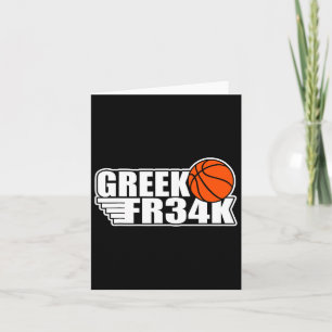 Cartão Grego Fr&#; k Bysketbyll Milwaukee Freak Geek