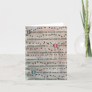 Cartão Gregorian chant greeting card