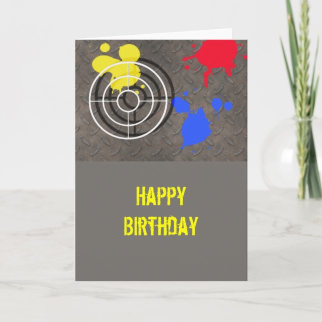 Cartão Grelha oxidada com vista de arma (Frente)