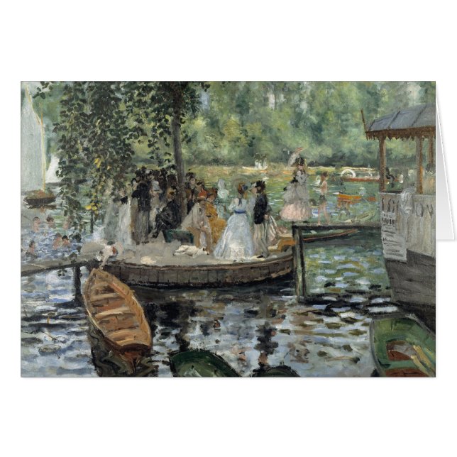 Cartão Grenouillere Renoir Impressionista Pintura (Frente Horizontal)