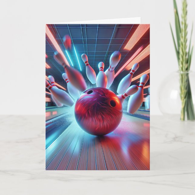 Cartão Greve De boliches Para Dia de os pais (Frente)