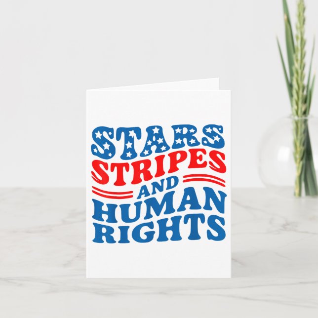 Cartão Greve De Estrelas E Direitos Humanos (Frente)