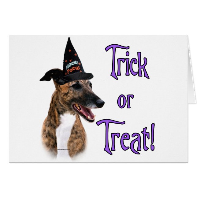 Cartão Greyhound (brindle) (Frente Horizontal)