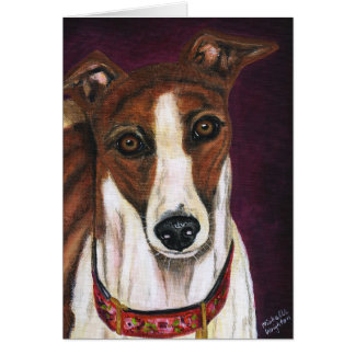 Cartão Greyhound Dog Art - Royalty