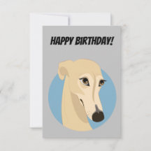 Cartão Greyhound Feliz Aniversário