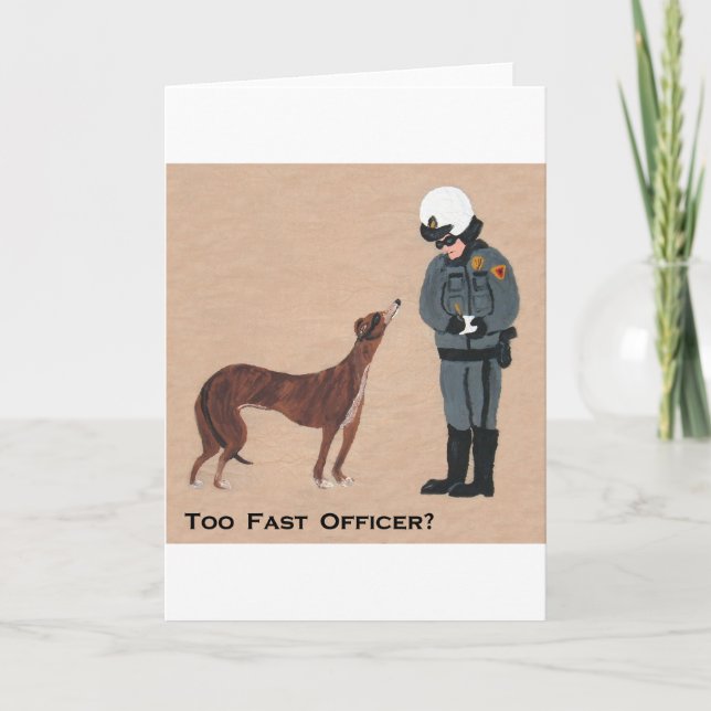 Cartão Greyhound getting a Speeding Ticket (Frente)
