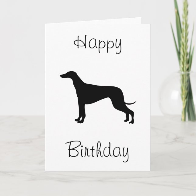 Cartão Greyhound Happy Birthday (Frente)