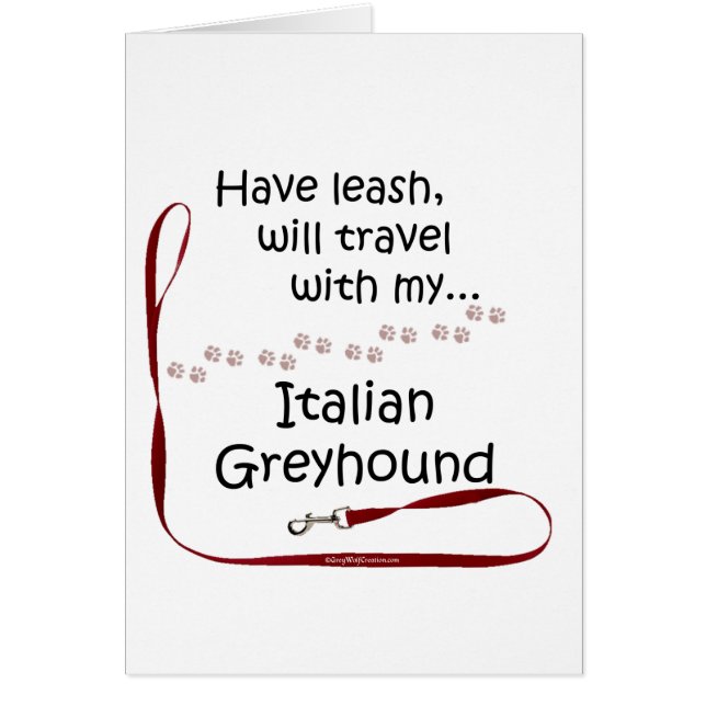 Cartão Greyhound Viagem Leash (Frente)