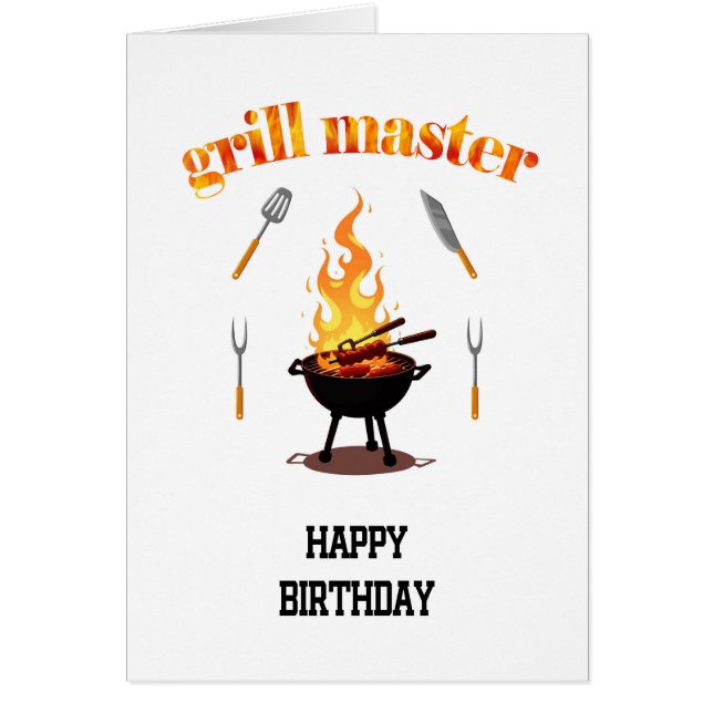 Cartão Grill Master Birthday (Frente)