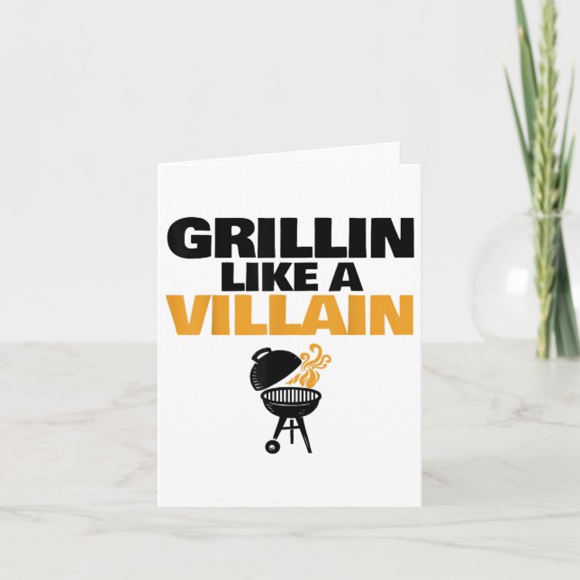 Cartão Grillin Como Um Churrasco De Villain Grillin Como  (Frente)