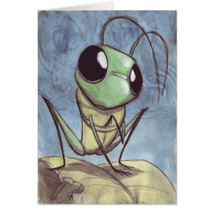 Cartão Grilo feio do inseto