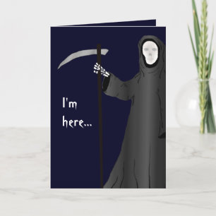 Cartão Grim Reaper Old Age Joke Funny Birthday Card