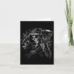 Cartão Grim Reaper Skull Death Scythe Morto Gothic Horror