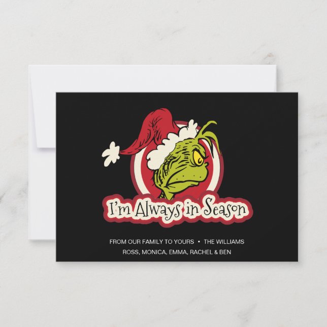 Cartão Grinch | Eu Estou Sempre na Estação (Frente)