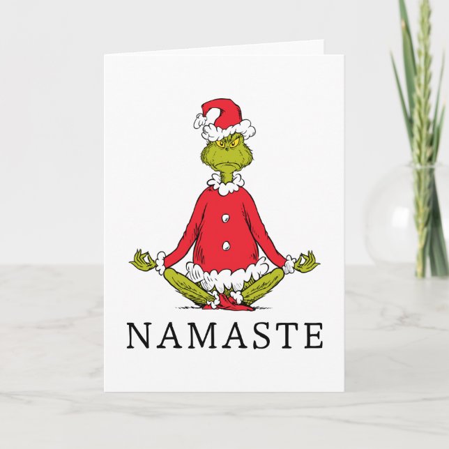 Cartão Grinch | Namaste Papai Noel (Frente)