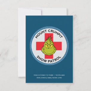 Cartão Grinch Patrulha da Neve do Mt. Crumpit