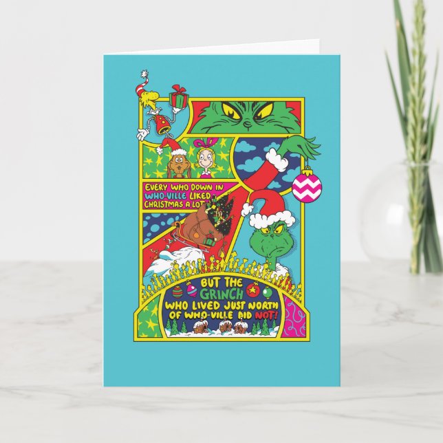 Cartão Grinch | Quadrinho Gráfico (Frente)