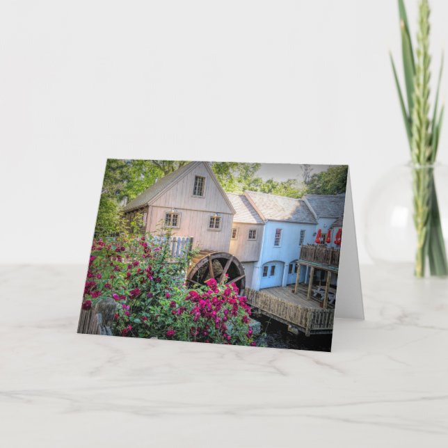 Cartão Grist Mill Plymouth, MÃES (Frente)