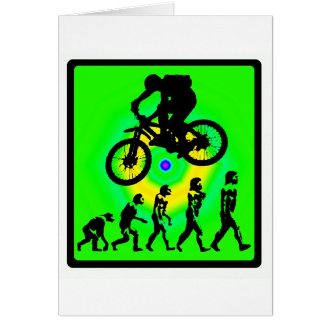 Cartão Gritar calvo da bicicleta (Frente)