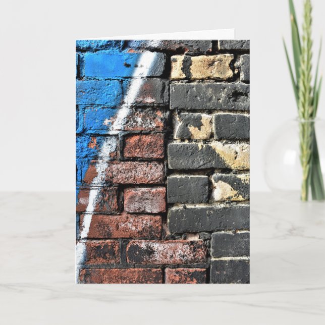 Cartão Grity 2 Tone Grafite Art Brick Wall (Frente)
