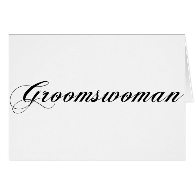 Cartão Groomswoman (Frente Horizontal)