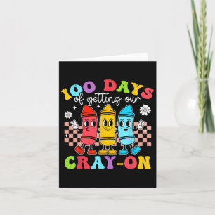 Cartão Groovy 100 Dias De Formação De Estudantes De Crayo