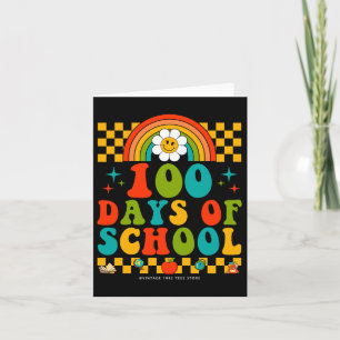 Cartão Groovy 100 Dias De Professores Do Arco-Íris Na Esc