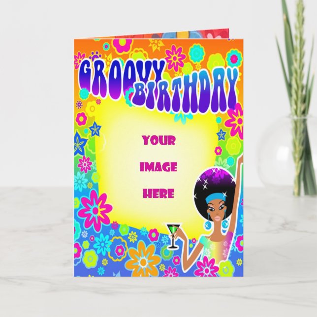 Cartão Groovy Birthday (Frente)