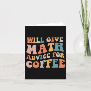 Cartão Groovy Dará Conselhos De Matemática Para O Café En
