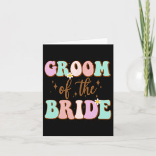 Cartão Groovy Groom Da Mãe Chá de casamento Da Noiva De