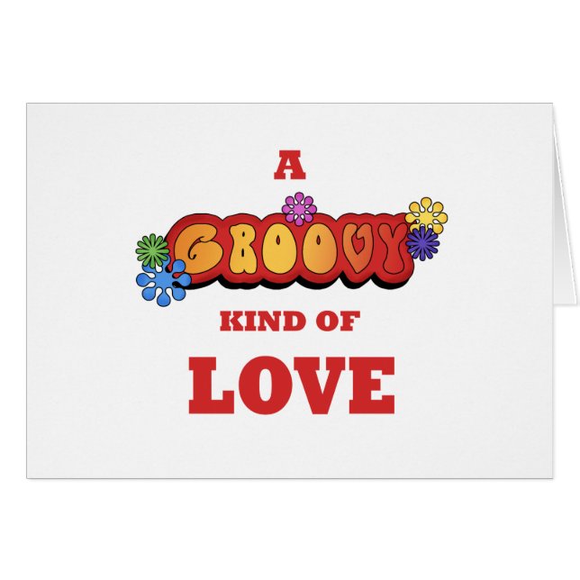 Cartão Groovy Kind Love (Frente Horizontal)