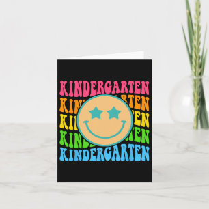 Cartão Groovy Kindergarten Vibes Rosto Professores De Ret