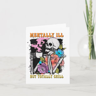 Cartão Groovy Mentalmente Doente, Mas Totalmente Enchido 