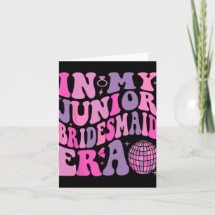Cartão Groovy Na Minha Noiva Da Era Bridesmaid Noiva E