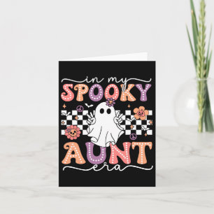 Cartão Groovy Na Minha Tia Spooky Era Retro Tia Hallowee
