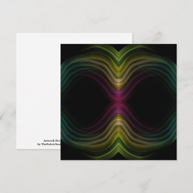 Cartão Groovy Psychedelic Pattern Abstrato Art Colorido (Frente/Verso)