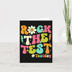 Cartão Groovy Rock The Test Motivational Retro Professore